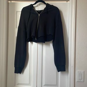 pacsun cropped zip up